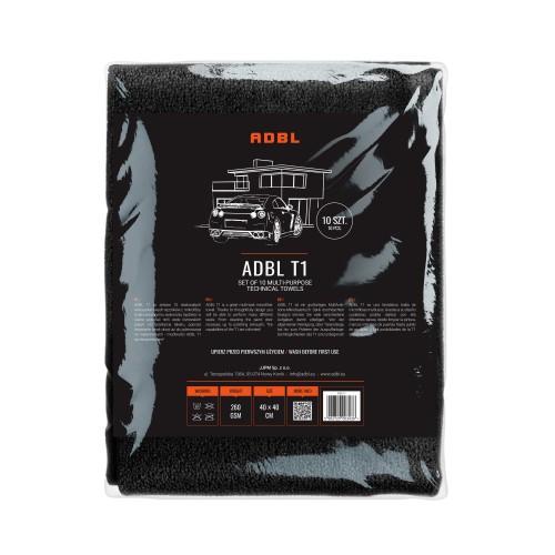 ADBL T1 - 10stk Microfiberkluter 260gsm